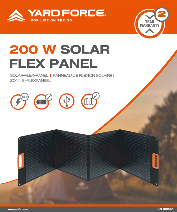 LX SPP20 - Yard Force Solar Flex Panel
